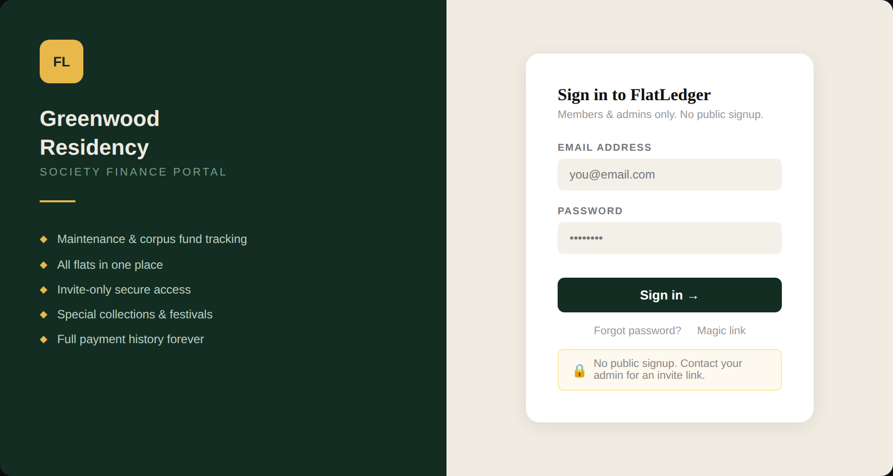 FlatLedger interface